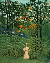 Woman Walking in an Exotic Forest 1905
