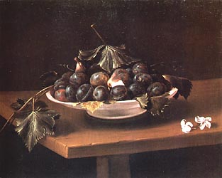 Still Life with a Bowl of Fruit and Two Jasmin Flowers by Fede Galizia