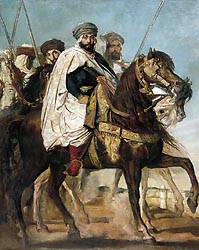 Ali-Ben-Hamet, Caliph of Constantine and Chief of the Haractas, Followed by his Escort, 1845