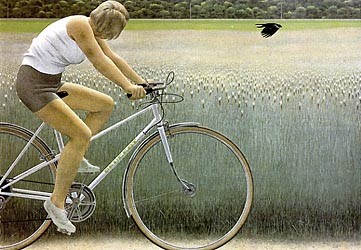 Cyclist and Crow, 1981