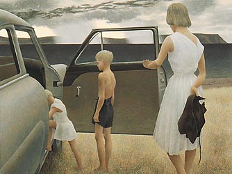 Family and Rainstorm, 1955