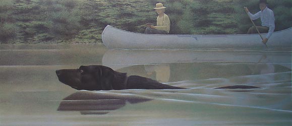 Swimming Dog and Canoe, 1979