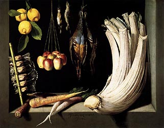 Still Life with Dead Birds, Fruit and Vegetables, 1602