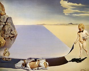 Myself at Age Six When I Thought I was a Girl Lifting with Extreme Precaution the Skin of the Sea to Observe a Dog Sleeping in the Shade of the Water, 1950