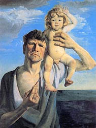 Self Portrait with Jan 1950