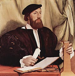 Unknown Gentleman with Music Books and Lute, c1534