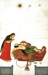 Lady Yearning for her Lover - Kangra, Kalam