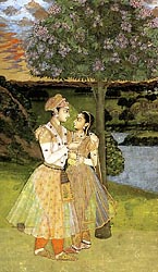 Royal Lovers (a Prince Offering Wine to his Mistress) - Mughal, c1740