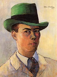 Self Portrait in a Green Hat 1927