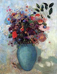 Flowers in a Torquoise vase, c1910