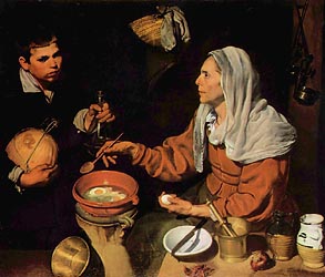 Old Woman Frying Eggs (The Old Cook), c1618