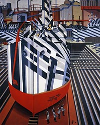 Dazzle Ships in Drydock at Liverpool, 1919