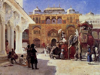 Arrival of Prince Humbert, The Rajah, at the Palace of Amber, c1888