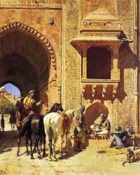 Gate of the Fortress at Agra, India