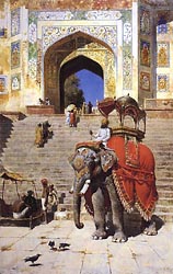 Royal Elephant at the Gateway to the Jami Masjid, Mathura